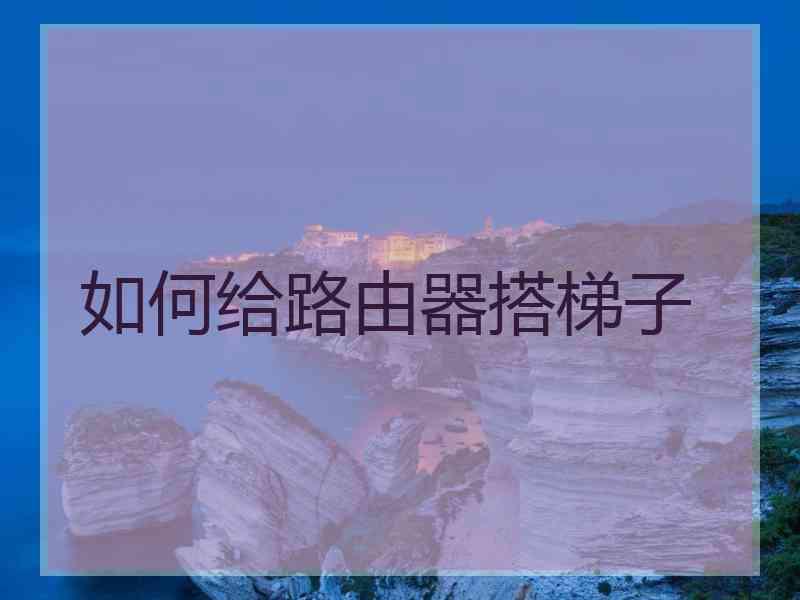 如何给路由器搭梯子